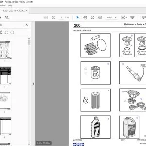 Volvo Penta 4.3Gi-200-R, 4.3GXi-225-R Parts Manual PDF