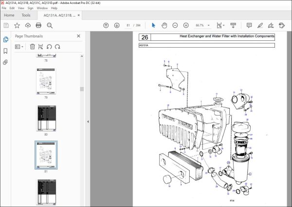 Volvo Penta AQ131A, AQ131B, AQ131C, AQ131D Parts Manual PDF ...