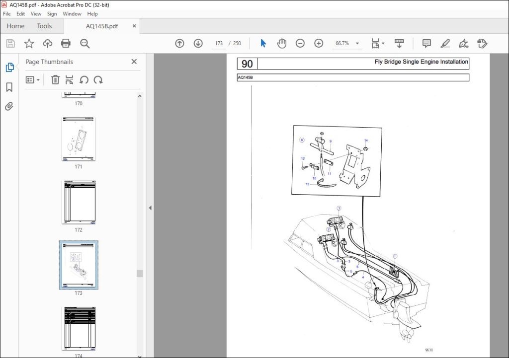 Volvo Penta AQ145B Marine Gasoline Engine Parts Manual PDF ...