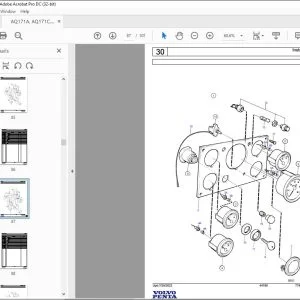 Volvo Penta AQ171A, AQ171C Marine Gasoline Engine Parts Manual PDF