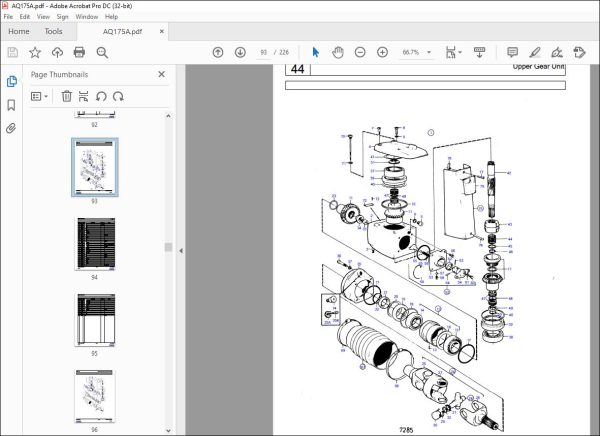 Volvo Penta AQ175A Marine Gasoline Engine Parts Manual - PDF DOWNLOAD ...