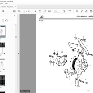 Volvo Penta AQ205A, AQ205LB Marine Gasoline Engine Parts Manual PDF