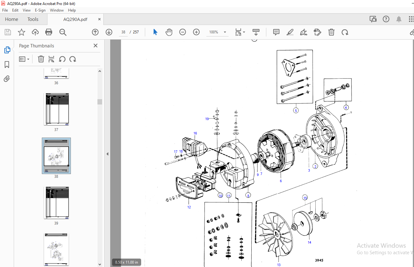 Volvo Penta AQ290A Marine Gasoline Engine Parts Manual - PDF DOWNLOAD ...