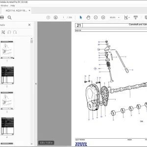 Volvo Penta AQ311A, AQ311B Marine Gasoline Engine Parts Manual PDF