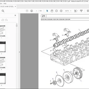 Volvo Penta D12C-A MP D12D-B MP D12D-C MH D12D-D MP D12D-E MH D12D-G Parts Manual PDF