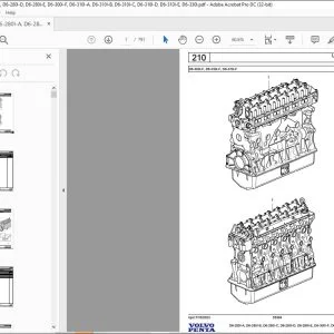 Volvo Penta D6-280I-A, D6-280I-B, D6-300I-F, D6-310I-A, D6-310I-B D6-330I Parts Manual PDF