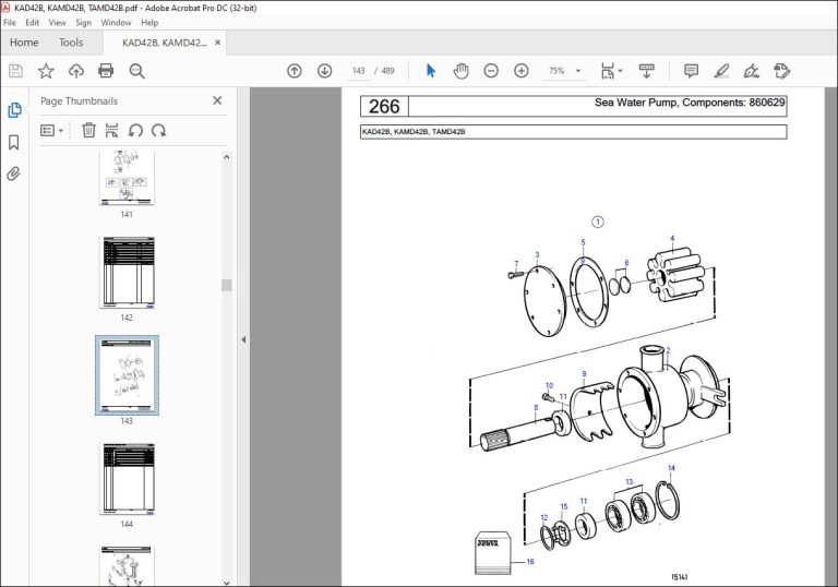 Volvo Penta KAD42B, KAMD42B, TAMD42B Parts Manual PDF - HeyDownloads ...