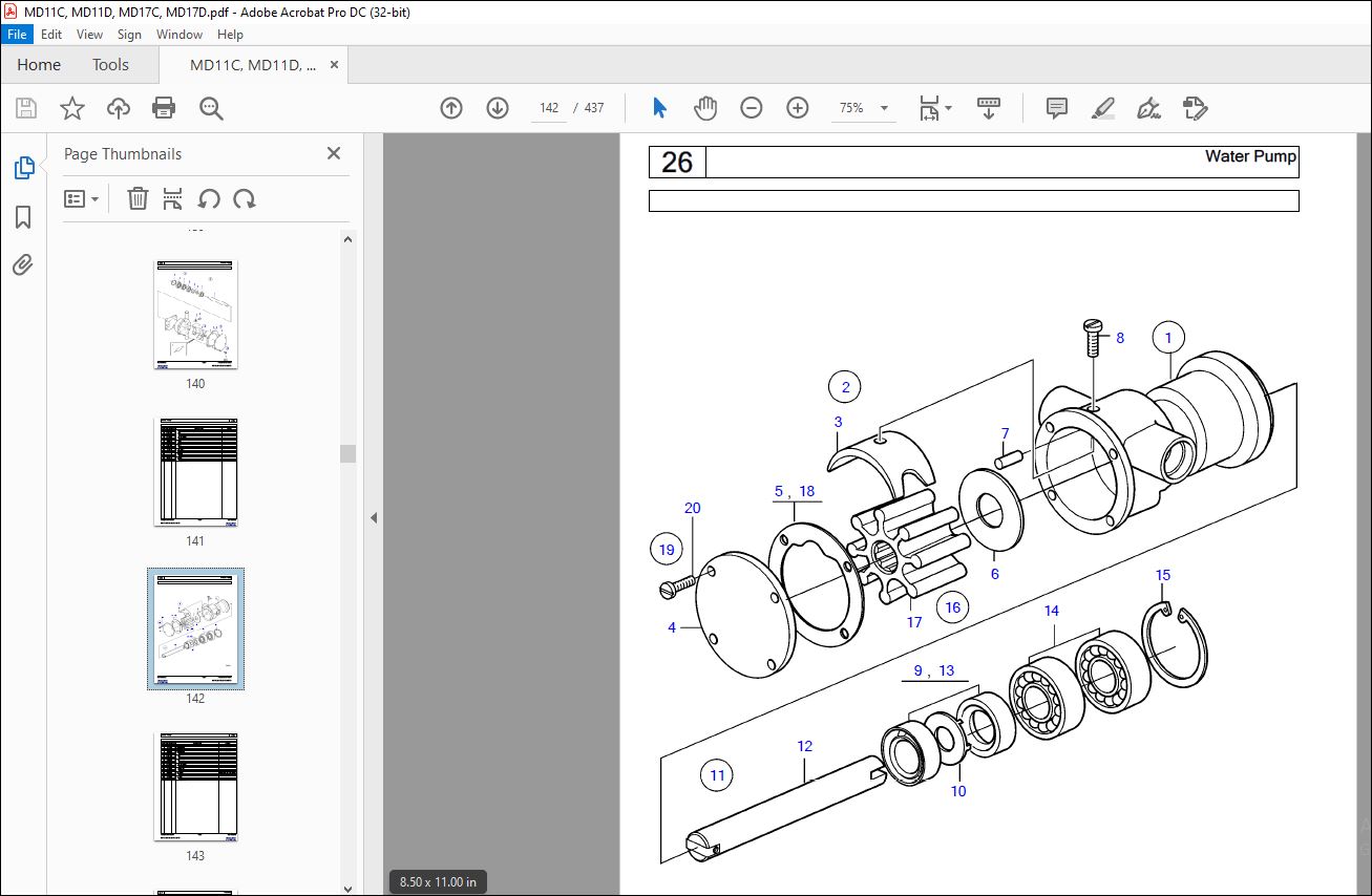 Volvo Penta MD11C, MD11D, MD17C, MD17D Parts Manual PDF - HeyDownloads ...