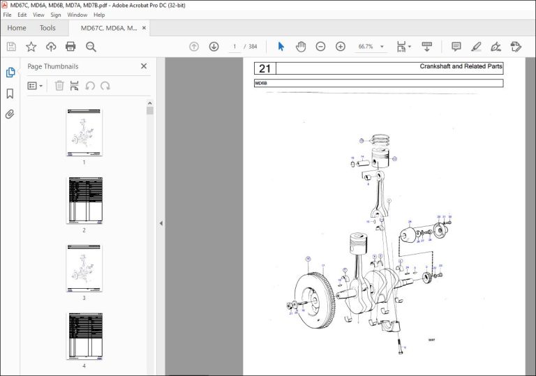 Volvo Penta MD67C, MD6A, MD6B, MD7A, MD7B Parts Manual PDF ...