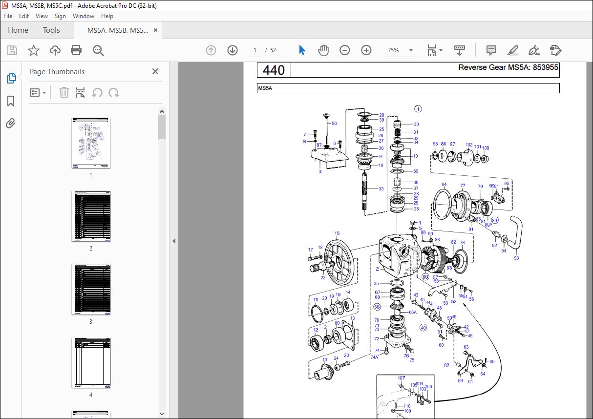 Volvo Penta MS5A, MS5B, MS5C Parts Manual PDF - HeyDownloads - Manual ...