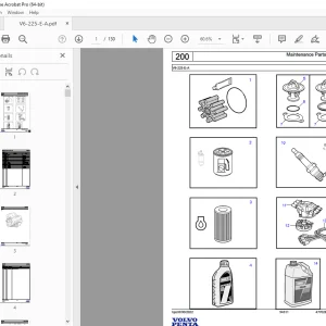 Volvo Penta V6-225-E-A Marine Gasoline Engine Parts Manual PDF