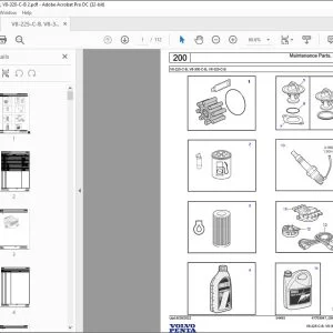 Volvo Penta V8-225-C-B, V8-300-C-B, V8-320-C-B Parts Manual PDF