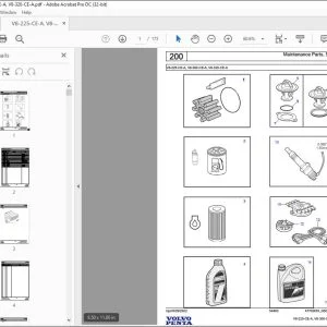 Volvo Penta V8-225-CE-A, V8-300-CE-A, V8-320-CE-A Parts Manual PDF