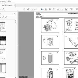 Volvo Penta V8-270-CE-B Marine Gasoline Engine Parts Manual PDF