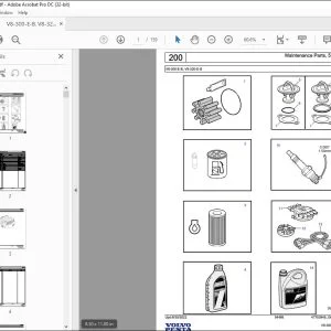 Volvo Penta V8-300-E-B, V8-320-E-B Marine Gasoline Engine Parts Manual PDF