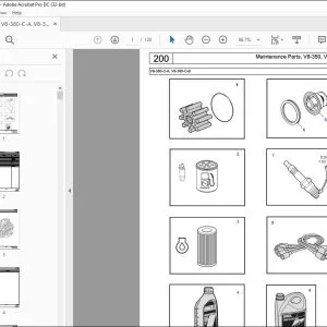 Volvo Penta V8-380-C-A, V8-380-C-B Marine Gasoline Engine Parts Manual PDF
