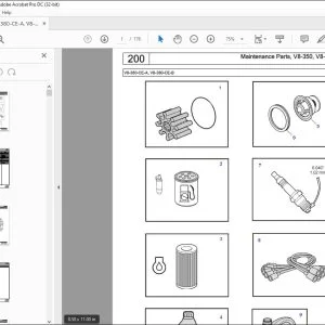 Volvo Penta V8-380-CE-A, V8-380-CE-B Marine Gasoline Engine Parts Manual PDF
