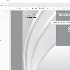 Yanmar L48N L70N L100N Engine Operation Manual PDF