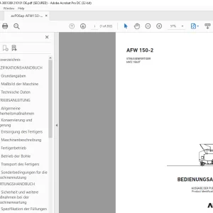 AMMANN AFW 150-2 BEDIENUNGSANLEITUNG 3001389 PDF