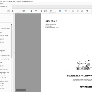 AMMANN AFW 150-2 BEDIENUNGSANLEITUNG 3004327 PDF