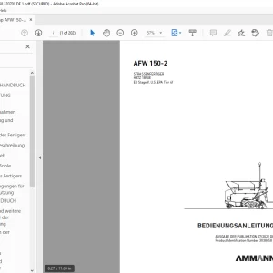 AMMANN AFW 150-2 BEDIENUNGSANLEITUNG 3038458 PDF