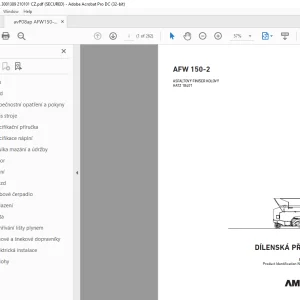AMMANN AFW 150-2 DÍLENSKÁ PŘÍRUČKA 3004327 PDF