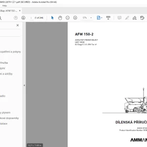 AMMANN AFW 150-2 DÍLENSKÁ PŘÍRUČKA 3038458 PDF