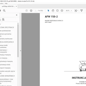 AMMANN AFW 150-2 INSTRUKCJA OBSŁUGI 3001389 PDF