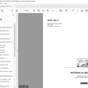 AMMANN AFW 150-2 INSTRUKCJA OBSŁUGI 3011193 PDF