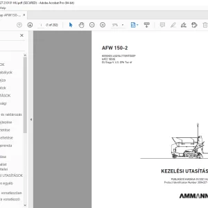AMMANN AFW 150-2 KEZELÉSI UTASÍTÁS 3004327  PDF