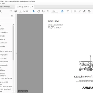 AMMANN AFW 150-2 KEZELÉSI UTASÍTÁS 3016546 PDF