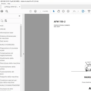 AMMANN AFW 150-2 MANUALE D‘USO 3001389 PDF