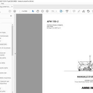 AMMANN AFW 150-2 MANUALE D‘USO 3004327 PDF