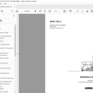 AMMANN AFW 150-2 MANUALE D‘USO 3011193 PDF