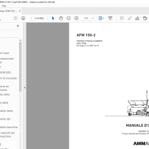 AMMANN AFW 150-2 MANUALE D‘USO 3016546 PDF