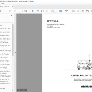 AMMANN AFW 150-2 MANUEL UTILISATEUR 3004327 PDF