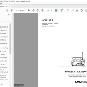 AMMANN AFW 150-2 MANUEL UTILISATEUR 3011193 PDF