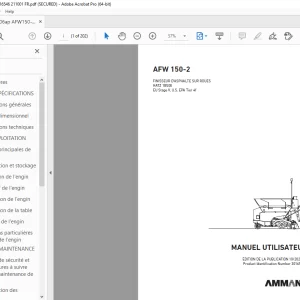 AMMANN AFW 150-2 MANUEL UTILISATEUR 3016546 PDF