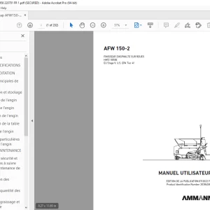 AMMANN AFW 150-2 MANUEL UTILISATEUR 3038458 PDF
