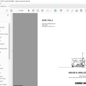 AMMANN AFW 150-2 NÁVOD K OBSLUZE 3011193 PDF