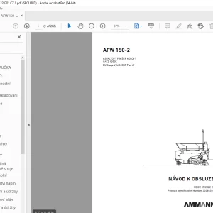 AMMANN AFW 150-2 NÁVOD K OBSLUZE 3038458 PDF