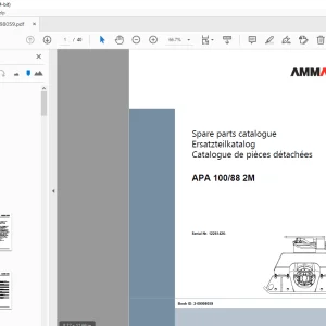 AMMANN APA 100/88 2M Spare parts catalogue 12261426 PDF