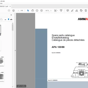 AMMANN APA 100/88 Spare Parts Catalogue 00000001 PDF