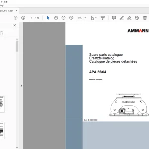 AMMANN APA 55/64 Spare Parts Catalogue 00000001 PDF