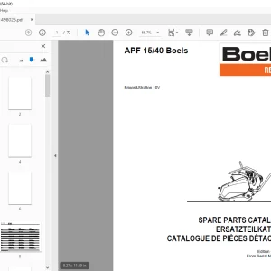 AMMANN APF 15/40 BOELS BRIGGS & STRATTON 10V PARTS MANUAL PDF