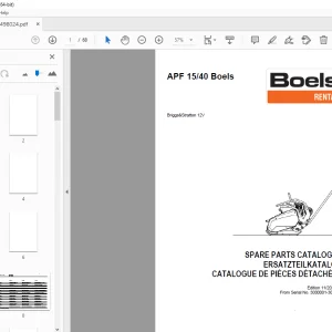 AMMANN APF 15/40 BOELS BRIGGS & STRATTON 12V PARTS MANUAL PDF
