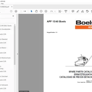 AMMANN APF 15/40 BOELS BRIGGS & STRATTON 12V PARTS MANUAL PDF