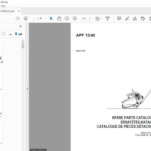 AMMANN APF 15/40 Rato R180 PARTS MANUAL 3015106 PDF