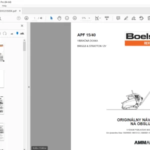 AMMANN APF 15/40 VIBRACNÁ DOSKA NÁVOD NA OBSLUHU PDF