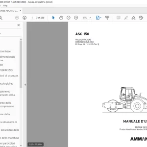 AMMANN ASC 150 MANUALE D‘USO 3018006 PDF